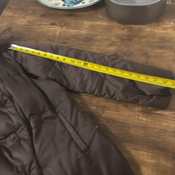 Theory Brown Down Puffer Winter Coat size Medium - Picture 6 of 12
